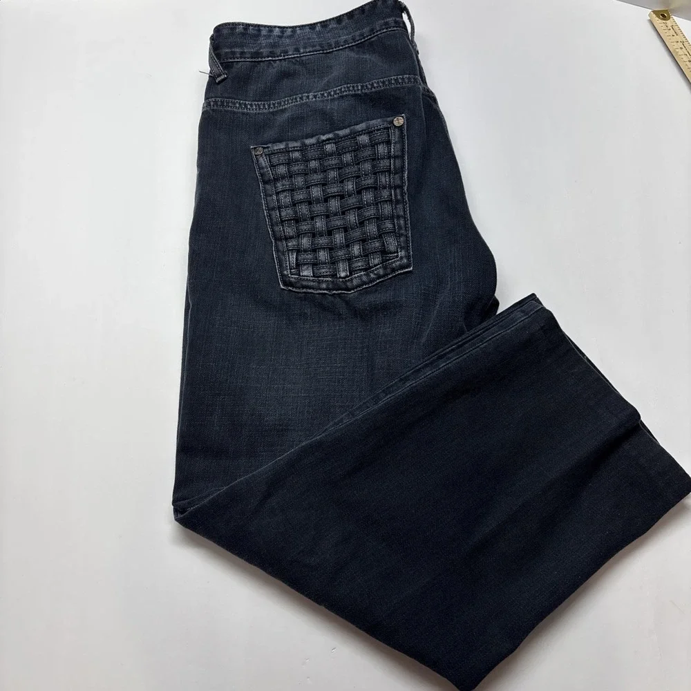 Y2K RSRV woven pocket ‎ Button fly Mens Jeans Blue 36x32